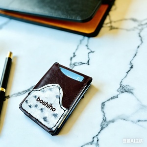 Cartera Delgada de Bolsillo Delantero, Hecha a Mano, Vintage, Unisex, de Cuero Genuino Crazy Horse, Anti-Robo, con Patrón de Hilo - Product Image 6