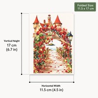 Tarjeta de Felicitación de Papel 3D Personalizada con Diseño de Arco de Rosas, Invitación de Cuento de Hadas, Tarjeta de Recuerdo para Bodas y Fiestas Navideñas