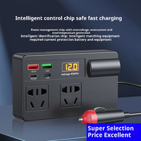Convertisseur de chargeur de voiture haute puissance super rapide convertisseur durable 12-24V à 220V prise de charge super rapide allume-cigare