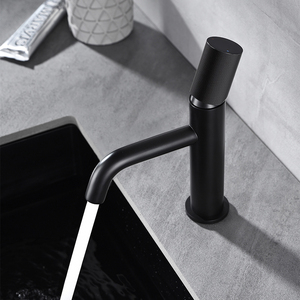 Zeitgenössischer Wasserhahn Badezimmer mischer Wasserhahn Deck montiert Waschtisch armatur Messing Mattschwarz Waschtisch armatur - Product Image 3