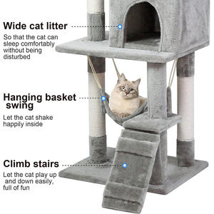 Big Cat Scratch Tree Castle House Gray Premium Jumbo Post Arbre à chat pour Big Cat Tower - Product Image 5