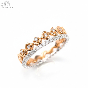 High Quality Wholesale Stackable <b>Ring</b> Jewelry Hand <b>Crafted</b> Vintage Design <b>Ring</b> 18K Solid Rose Gold Real Natural Diamonds <b>Ring</b> - Product Image 4
