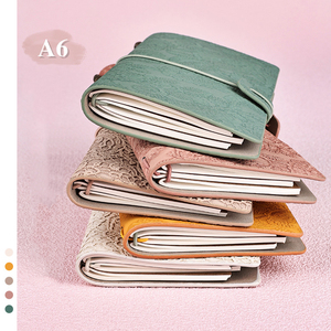 Papelería escolar regalos cuaderno <span class=keywords><strong>de</strong></span> viaje Retro europeo encaje tallado A6 manual portátil estudiante diario cuaderno <span class=keywords><strong>de</strong></span> tapa blanda - Product Image 1