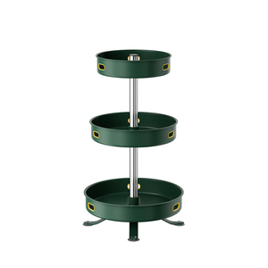 Soporte de cocina giratorio para especias, estante de almacenamiento de acero inoxidable para tarros de especias, estante de exhibición de cosméticos - Product Image 2