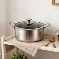 Marmite à soupe en acier inoxydable à trois couches de 40 cm, avec gravure double face en nid d'abeille, antiadhésive, pour cuisinières à induction et à gaz