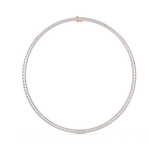 Collier en or rose avec diamant de laboratoire serti clos, bijou de luxe pour femme, idéal pour mariage, fête, anniversaire, usage quotidien, ou comme cadeau - Product Image 4