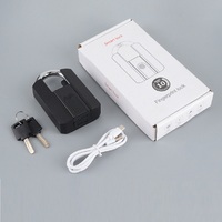 Cadenas biométrique en alliage de Zinc noir haute sécurité empreinte digitale armoire intelligente casier serrure de porte serrure avec clé TTlock App