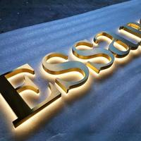 Lettres en relief 3D personnalisées rétroéclairées par LED, logo métallique, enseigne lumineuse pour magasin, boutique, bureau, extérieur