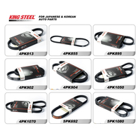Correa de Goma para Distribución, Correa Acanalada y Correa de Ventilador para Transmisión Automática de Autos Kingsteel para Toyota Hilux, Mitsubishi L200, Hyundai, Kia, Honda, Mazda