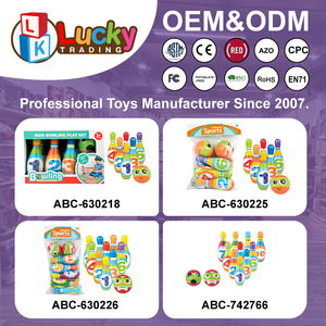 Jouets Lucky Toys pour l'éducation préscolaire, jeu de piquet et de boule, mini-jeux de bowling en <span class=keywords><strong>coton</strong></span> PU pour enfants - Product Image 6