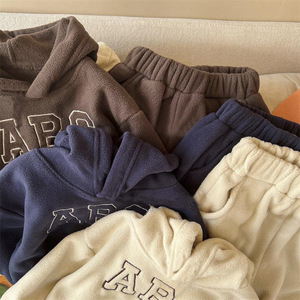Sweat à capuche ABC taille M pour garçons et filles, nouveau modèle avec lettres, collection automne-hiver, doublure cachemire, style décontracté preppy en toile - Product Image 5