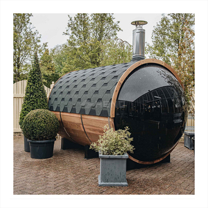 Sauna <span class=keywords><strong>de</strong></span> <span class=keywords><strong>Cedro</strong></span> Occidental con Ventana Panorámica para 6 Personas con Calentador <span class=keywords><strong>de</strong></span> Leña - Product Image 1