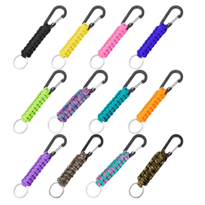 Nhôm <span class=keywords><strong>Carabiner</strong></span> <span class=keywords><strong>Keychain</strong></span> với D vòng nhỏ Paracord <span class=keywords><strong>Keychain</strong></span> cho Cắm Trại Đi Bộ Đường Dài câu cá hoặc tổ chức phím - Product Image 5
