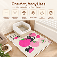 Tapis anti-dérapant extra large pour attraper la litière des chats, double couche, design nid d'abeille, pour les foyers multi-chats, fabrication industrielle