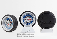 Mode Moderne En Plastique Forme De Roue Horloge Conception Table Horloge Décorative Cadeau Reloj Horloge De Bureau