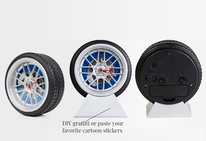 Thời trang hiện đại nhựa bánh xe hình dạng đồng hồ thiết kế bảng trang trí đồng hồ quà tặng reloj Đồng hồ bàn - Product Image 6