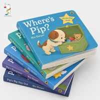 Buku Papan Angkat Lipat Interaktif Custom, Cetak Penuh Warna, Buku Cerita Edukasi Balita, Sudut Melengkung, Hanya Cetak OEM