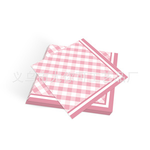 Service de table jetable rose et blanc à carreaux pour fête d'anniversaire de filles : assiettes, gobelets, serviettes - Product Image 5