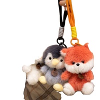En gros Porte-clés et pendentifs de sac en peluche, animaux de dessin animé (chat, ours, canard, lapin), OEM ODM