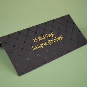 Luxury Wholesale Custom Design Black Painting Hot <b>Gold</b> Foil Stamping Logo Thank You <b>Cards</b> for Small Business Wedding Greeting - Product Image 4