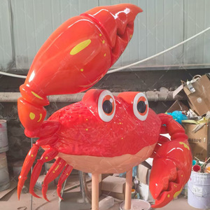 Escultura de Cangrejo de Fibra de Vidrio de Gran Tamaño, Figura Animal Hecha a Mano para Montar en la Pared, Decoración para Fachada de Restaurante de Mariscos - Product Image 2