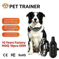 Collar de Adiestramiento para Perros Recargable con Larga Duración de Batería, Resistente al Agua IP67, Material ABS, Diseño Moderno y Simple, Control Remoto Antiladridos