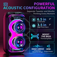 Speaker Karaoke Bluetooth Portabel K903 dengan Mikrofon Ganda dan Pencahayaan RGB, Sempurna untuk Halaman Belakang, Berkemah, dan Pesta Rumah