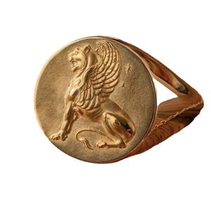 yunnique Gold Lion Design Animal <b>Ring</b> Men's Jewelry Gift Fashion <b>Statement</b> Piece - Product Image 3