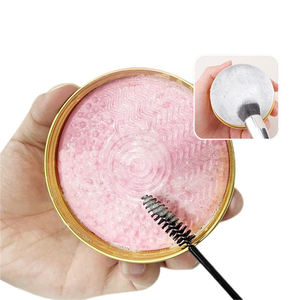 Jabón Limpiador de Brochas de Maquillaje Vegano Sólido al por Mayor con Almohadilla de Silicona, Herramienta de Lavado de Brochas Cosméticas, Esponja de Belleza, Tapete de Limpieza - Product Image 2