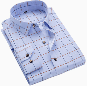 Nueva <span class=keywords><strong>Camisa</strong></span> Casual <span class=keywords><strong>a</strong></span> <span class=keywords><strong>Cuadros</strong></span> para Hombre, Estilo Coreano, Cuello Cuadrado, <span class=keywords><strong>Manga</strong></span> <span class=keywords><strong>Larga</strong></span>, Corte Entallado, Estampada, Combinable con Todo - Product Image 5