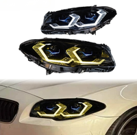 Phares LED style Ikon M4, double couleur DRL, plug and play, pièces de rechange auto pour BMW Série 5 F10 2010-2017, ensemble de phares