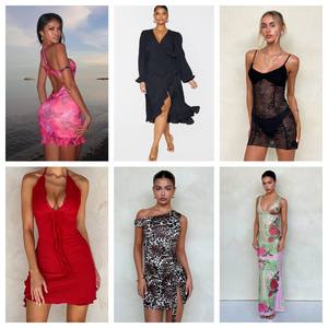 Robe longue pour femmes, sans manches, robe décontractée à la mode pour femmes, vêtements en stock, robes en stock - Product Image 3