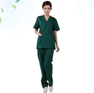 Completo da <span class=keywords><strong>donna</strong></span> in tinta unita elasticizzato per uniforme medica con scollo a V Top <span class=keywords><strong>Cargo</strong></span> affusolato Jogger Multi-tasca pantaloni <span class=keywords><strong>tuta</strong></span> di liquidazione - Product Image 6