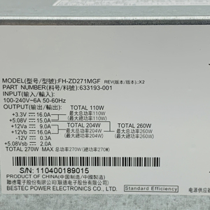 PSU Pour <span class=keywords><strong>HP</strong></span> <span class=keywords><strong>Pavilion</strong></span> Slimline S5 270W Alimentation PCA227 PCA222 PS-6221-9 7 PCA322 633193-001 633195-001 633196-001 D10-220P1A - Product Image 2