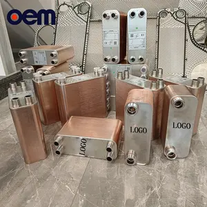 OEM wise wate brazed aluminum plate heat exchanger refrigerant to water cross section design