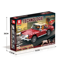 1: 10VINTAGE 280SL edisi statis Model mobil kota Vintage blok bangunan mobil olahraga dekorasi Model bata Puzzle anak-anak