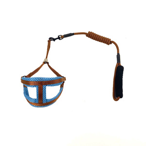 Manufacturer's adjustable nylon clip chest <b>harness</b> leash for dogs that won't choke you. - Product Image 4