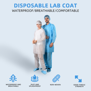 <span class=keywords><strong>Bata</strong></span> blanca desechable de laboratorio, ropa de protección médica, Batas De Laboratorio Labcoat para laboratorios - Product Image 4