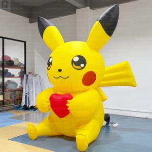 <span class=keywords><strong>Pikachu</strong></span> géant gonflable LED avec accessoire cœur, décoration de dessin animé pour fête d'enfants/événement de la Saint-Valentin/présentation en magasin/campagne de marque - Product Image 4