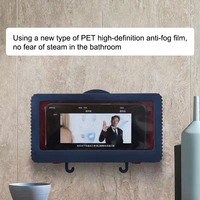 Support de téléphone étanche pour douche, anti-buée, rotation à 360°, réglable, pour salle de bain, cuisine, baignoire, piscine, montage mural