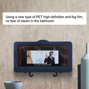 <span class=keywords><strong>Support</strong></span> de téléphone étanche pour douche, anti-buée, rotation à 360°, réglable, pour salle de bain, cuisine, baignoire, piscine, montage mural - Product Image 3