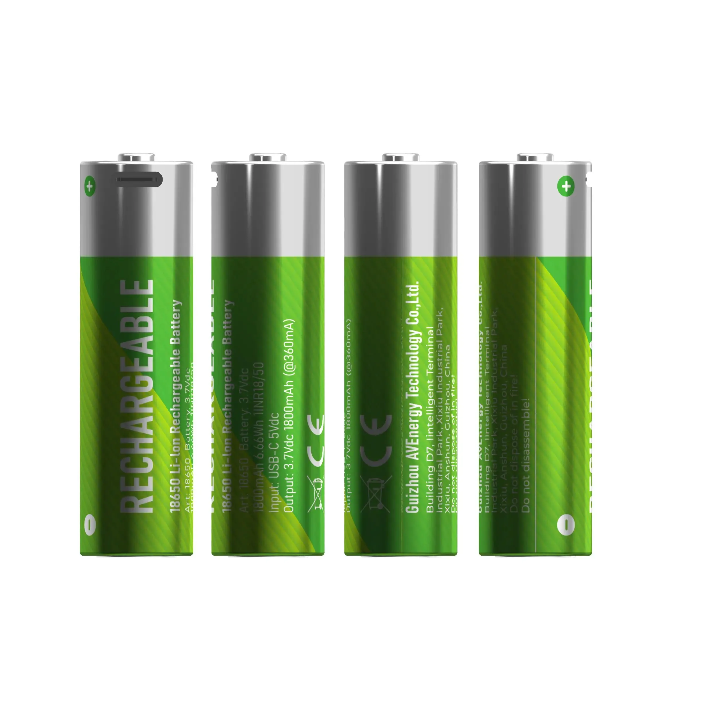 Оптовая продажа, высокая емкость 7400 mWh Li-Ion Li батареи 3,7 В литий-ионный 18650 Type-c сотовый Usb аккумулятор