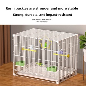 Gabbia per Uccelli in Ferro, Design Anti-Fuga, Chiusura Rinforzata a Scatto, Pieghevole, per Uccelli Piccoli, Uso Domestico, Stile Moderno e Semplice, 50 - Product Image 3