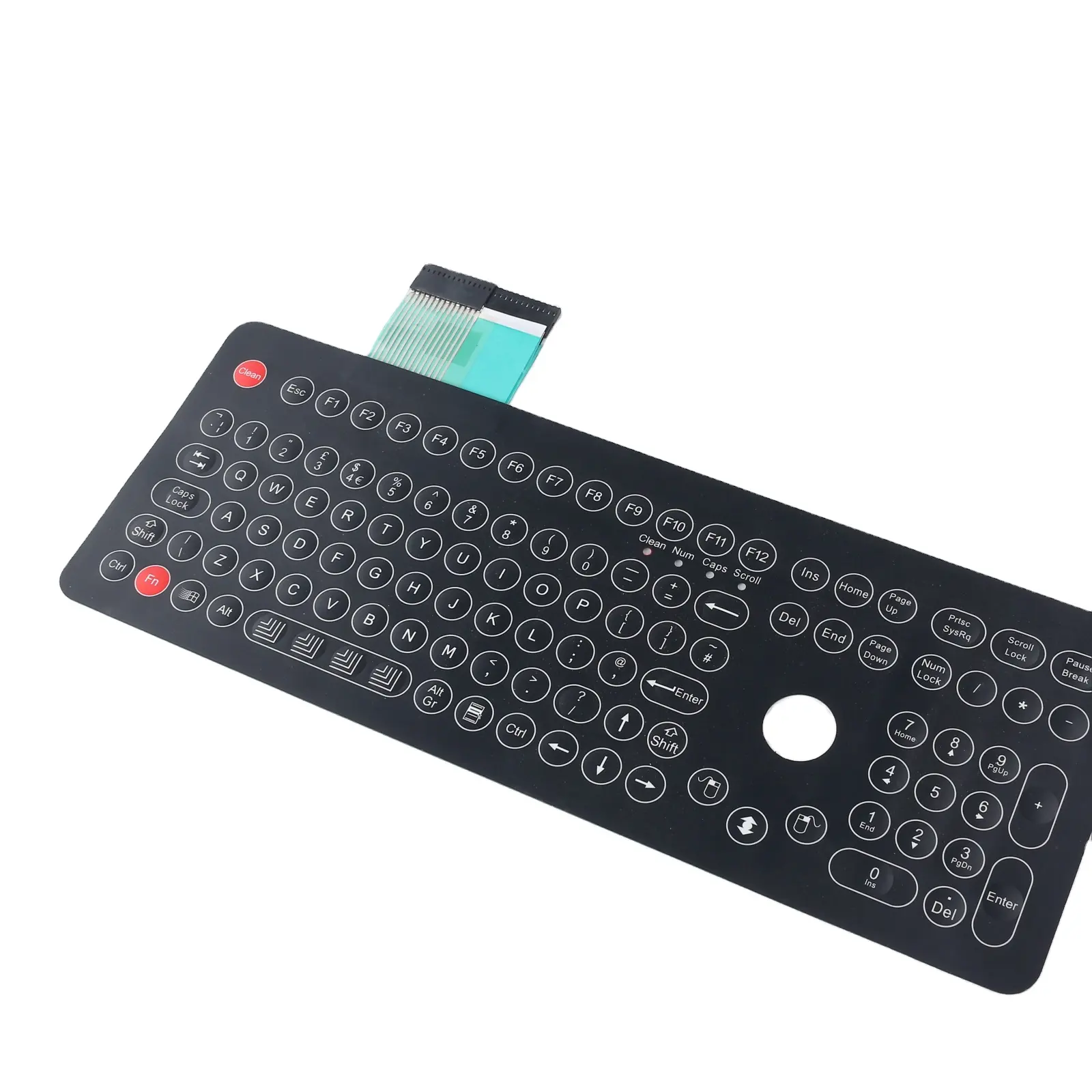 Clavier à Membrane imprimé en soie, OEM ODM, étanche à la poussière, Ultra-portable, clavier, bouton tactile en relief