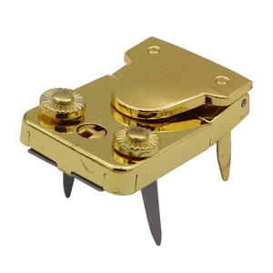 Zinc Alloy Luggage <b>Frog</b> Lock Gold Color Security Wooden Box Hardware Accessory - Product Image 1