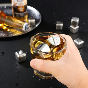 Vendita calda pietre di whisky in acciaio inox cubetti di ghiaccio 304 per uso alimentare metallo agghiacciante rocce riutilizzabili cubetto di ghiaccio per bere - Product Image 4