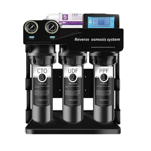 Mejor precio 400 GPD Sistema RO de <span class=keywords><strong>5</strong></span> etapas Nuevo diseño Purificadores de agua para el hogar Plástico eléctrico Color negro Venta caliente Europa - Product Image 1