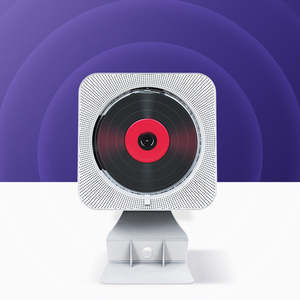 Reproductor de CD Portátil Cuadrado con Bluetooth 5.0, Radio FM, Control Remoto, Altavoz Doble, Batería Recargable, Decoración para el Hogar, Aprendizaje de Inglés - Product Image 6