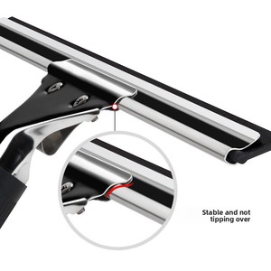 Raclette en acier inoxydable pour nettoyage en profondeur domestique, outil magique pour salle de bain, ensemble de nettoyage et d'entretien, raclette à verre extensible - Product Image 2