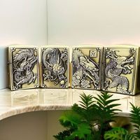 Briquet Créatif Personnalisé avec Relief Dragon 3D, Cadeau d'Affaires, Briquet Coupe-Vent pour Cigares et Cigarettes au Kérène